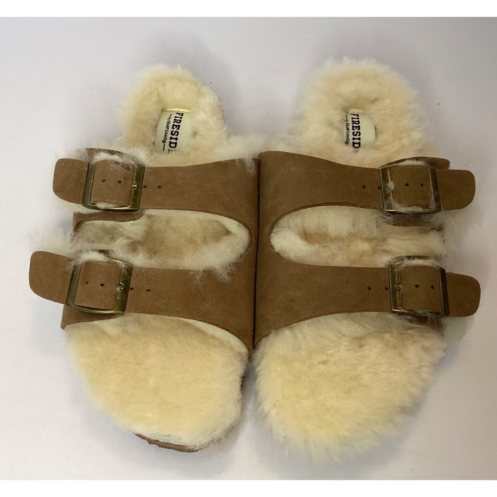 Fireside by Dearforms Cozy Slippers  Molded Footbed Slide Size 7 New - Picture 2 of 7